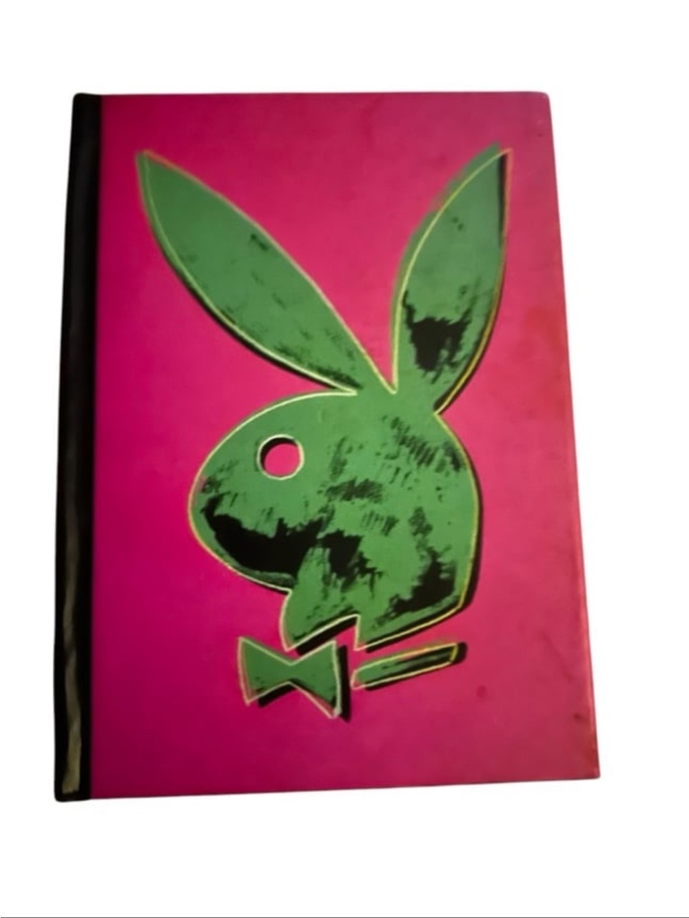 PLAYBOY Hot Pink Tablet Journal Notebook with Green Bunny
